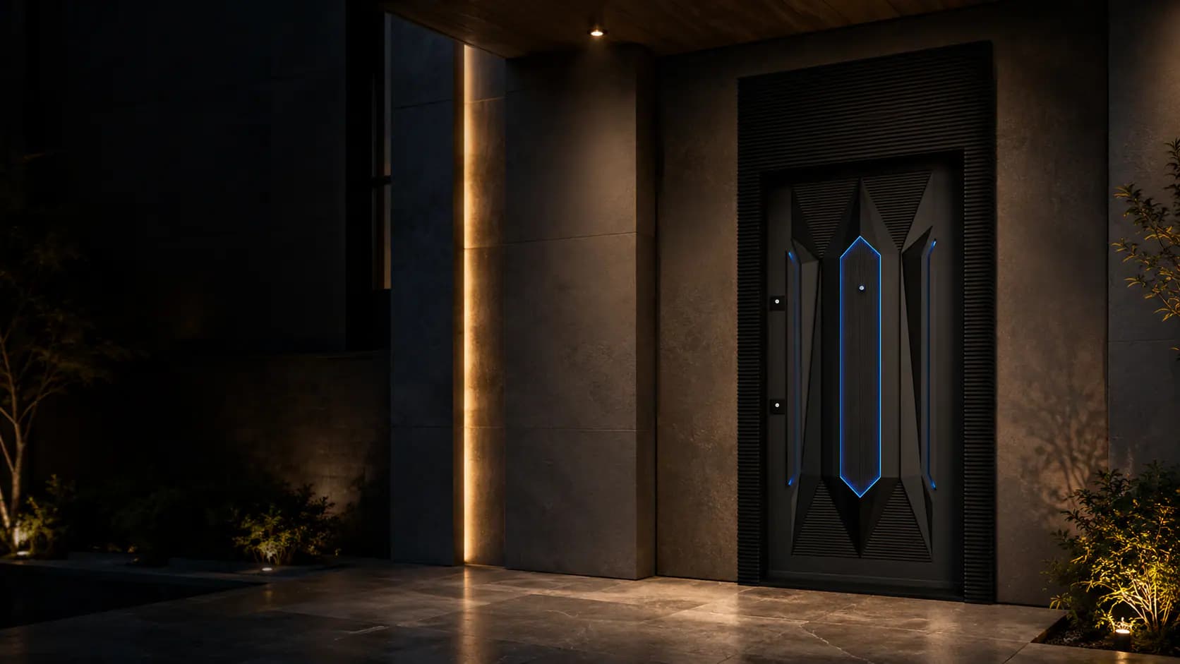 Siyah LED Geometrik